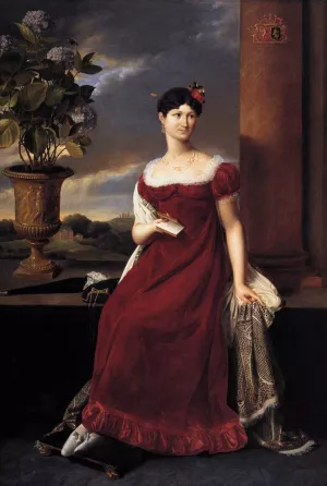 Mary Lodge, Bride of Baron Charles-Louis de Keverberg de Kessel by Joseph-Francois Ducq Oil Painting