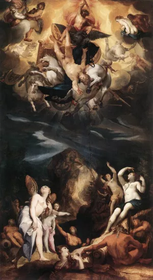The Fall of Phaethon by Joseph Heintz The Elder Oil Painting
