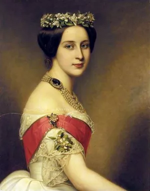 Alexandra Iosifovna by Joseph Karl Stieler Oil Painting