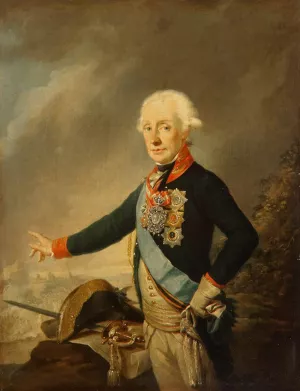 Portrait of Count Alexander Suvorov by Joseph Kreutzinger Oil Painting