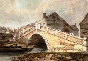 A Bridge at Lewes, Sussex by Joseph Mallord William Turner Oil Painting