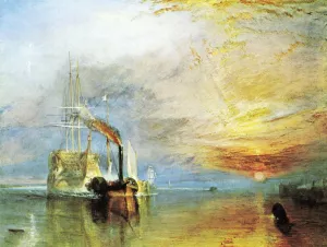 The Fighting Temeraire, Tugged to her Last Berth To Be Broken Up, 1838 by Joseph Mallord William Turner Oil Painting