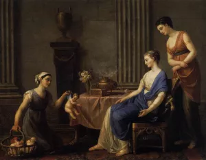 La Marchande d'Amours by Joseph-Marie Vien Oil Painting