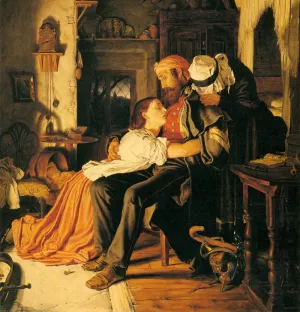 Home': The Return from the Crimea by Joseph Noel Paton Oil Painting