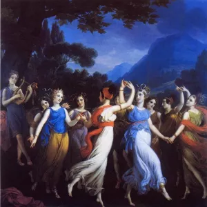 The Dance of the Muses by Joseph Paelinck Oil Painting