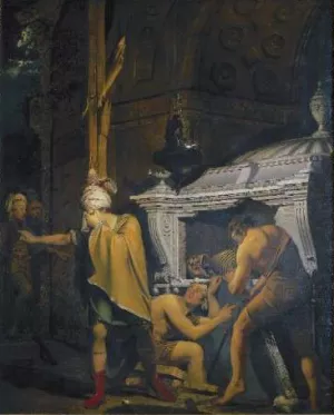 Miravan Breaking Open the Tomb of his Ancestors by Joseph Wright Of Derby Oil Painting
