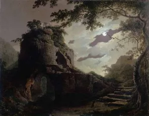 Virgil's Tomb by Joseph Wright Of Derby Oil Painting