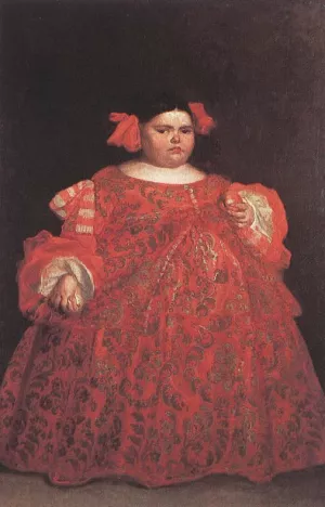 Eugenia Martinez Valleji, called La Monstrua by Juan Carreno De Miranda Oil Painting