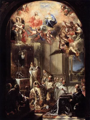 Mass of St John of Matha by Juan Carreno De Miranda Oil Painting