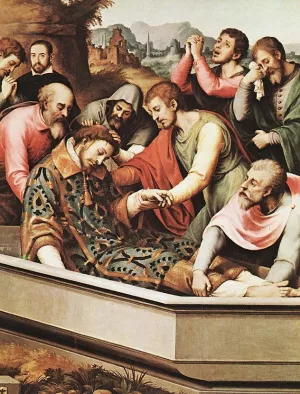 The Entombment of St Stephen Martyr by Juan De Juanes Oil Painting