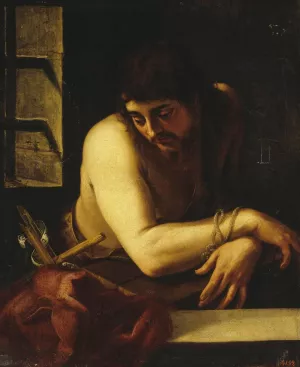 St John the Baptist in the Prison by Juan Fernandez De Navarrete Oil Painting
