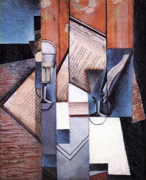 The Book by Juan Gris Oil Painting