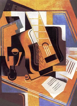 The Guitar Oil painting by Juan Gris