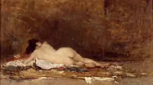 Desnudo Apunte by Juan Joaquin Agrasot Oil Painting
