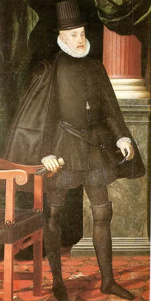 Philip II by Juan Pantoja De La Cruz Oil Painting