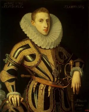 Portrait of Diego de Villamayor by Juan Pantoja De La Cruz Oil Painting