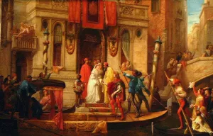 Venetian Wedding by Jules Eugene Lenepveu Oil Painting