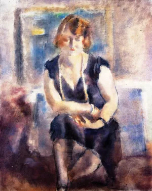 A Blond by Jules Pascin Oil Painting