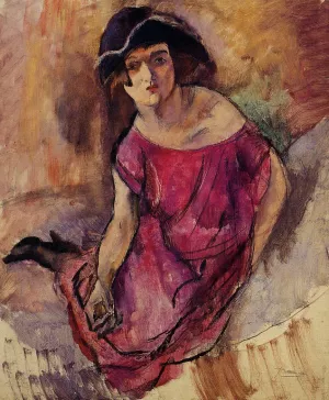 Beautiful English Girl by Jules Pascin Oil Painting