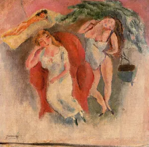 Composition with Three Women by Jules Pascin Oil Painting