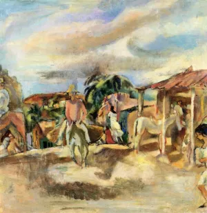 Cuban Village by Jules Pascin Oil Painting
