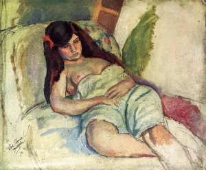 Reclining Woman by Jules Pascin Oil Painting