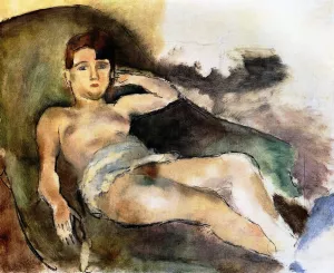 Woman on a Sofa by Jules Pascin Oil Painting
