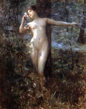 Nude in the Forest by Julius Leblanc Stewart Oil Painting