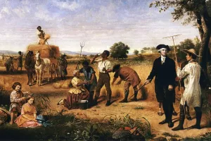 Washington as a Farmer at Mount Vernon by Junius Brutus Stearns Oil Painting
