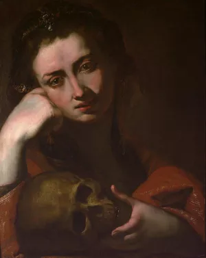 The Penitent Magdalene or Vanitas by Jusepe De Ribera Oil Painting