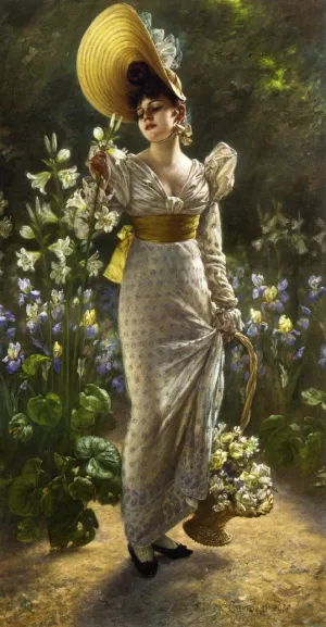 Princess Elvina of Bavaria by Karl Gampenrieder Oil Painting