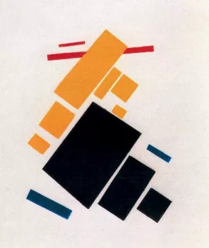 Airplane Flying by Kasimir Malevich Oil Painting
