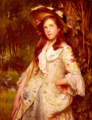 The Young Shepherdess by Lance Calkin Oil Painting