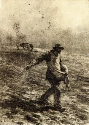 The Sower by Leon-Augustin L'Hermitte Oil Painting
