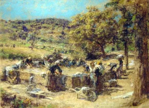 Washday by Leon-Augustin L'Hermitte Oil Painting
