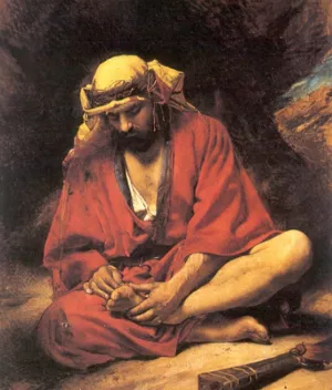An Arab Removing a Thorn from His Foot by Leon Bonnat Oil Painting