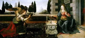 Annunciation by Leonardo Da Vinci Oil Painting