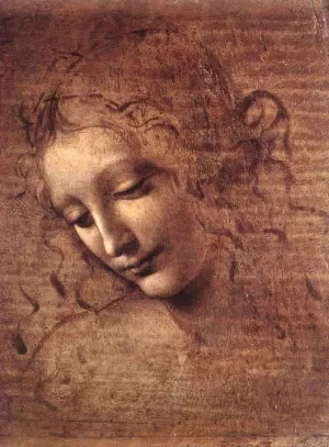 Female Head by Leonardo Da Vinci Oil Painting