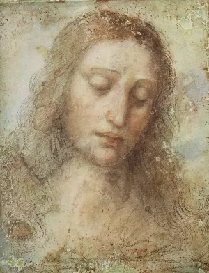 Head of Christ by Leonardo Da Vinci Oil Painting