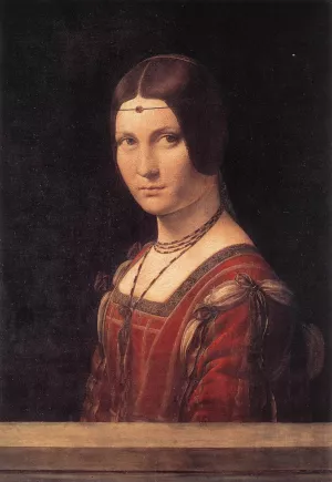 La Belle Ferroniere by Leonardo Da Vinci Oil Painting
