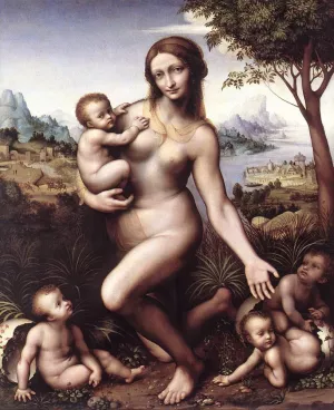 Leda Oil painting by Leonardo Da Vinci