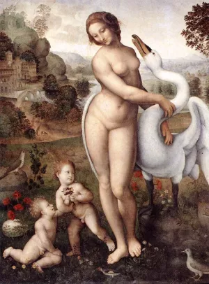 Leda by Leonardo Da Vinci Oil Painting