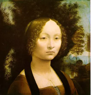 Portrait of Ginevra Benci by Leonardo Da Vinci Oil Painting