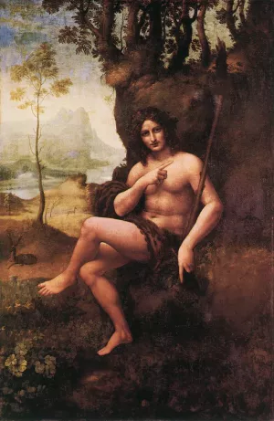 St John in the Wilderness by Leonardo Da Vinci Oil Painting