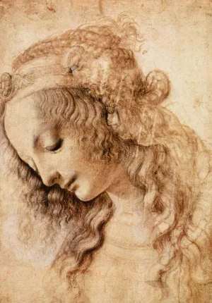 Woman's Head by Leonardo Da Vinci Oil Painting
