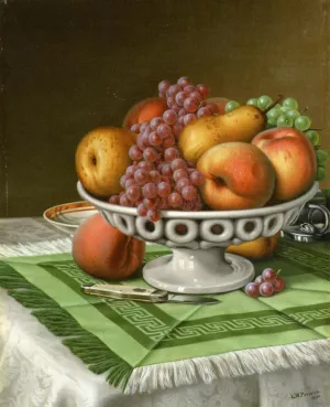 Still Life with Fruit and Pocket Knife by Levi Wells Prentice Oil Painting