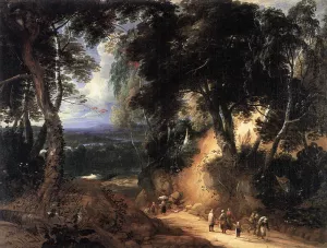The Soignes Forest by Lodewijk De Vadder Oil Painting