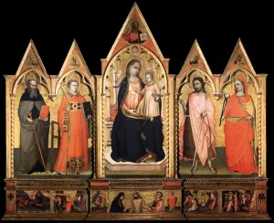 Virgin Enthroned with Saints by Lorenzo Di Niccolo Oil Painting
