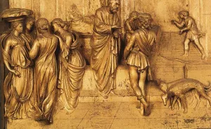 Isaac Sends Esau to Hunt by Lorenzo Ghiberti Oil Painting