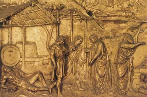 The Drunkennes of Noah by Lorenzo Ghiberti Oil Painting